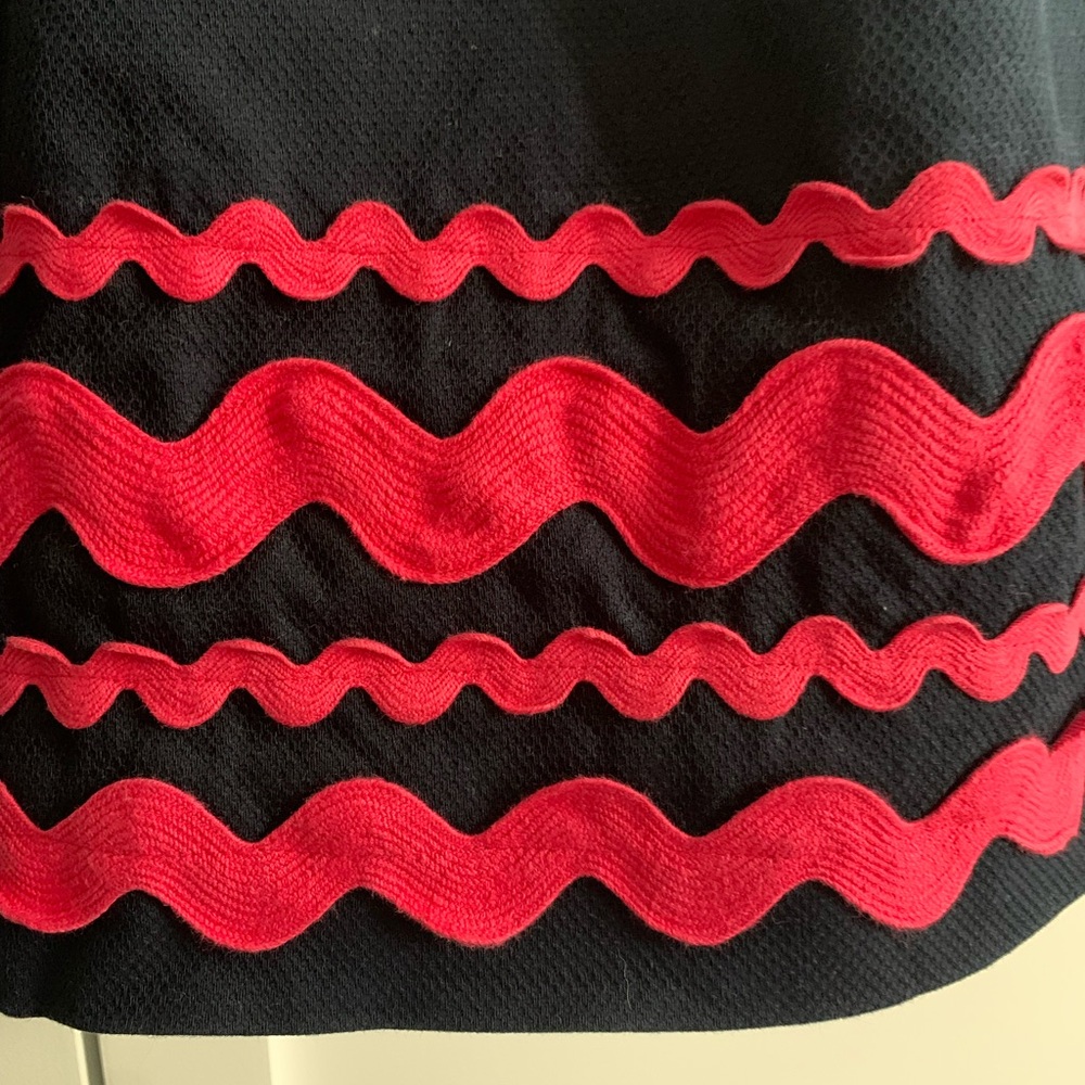 Vineyard Vines Strapless Navy Blue Dress with Pink Trim - Picture 2 of 6
